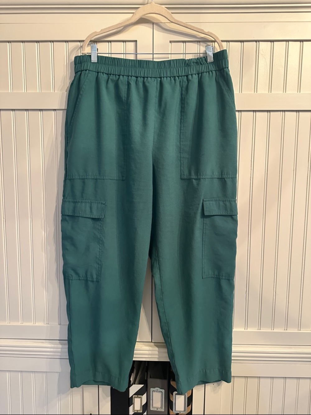 a new day Teal Elastic Waist Cargo Pants XXL